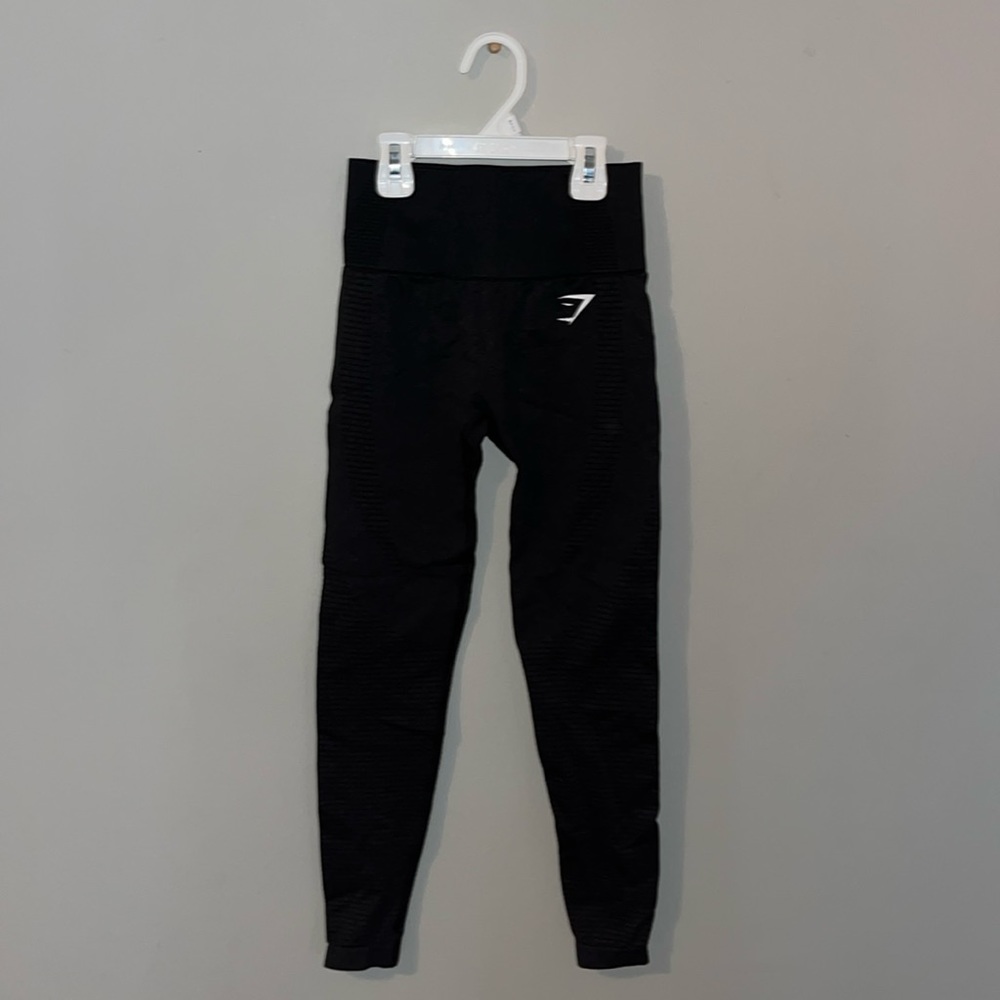 Gymshark black vital seamless 2.0 leggings, size xs